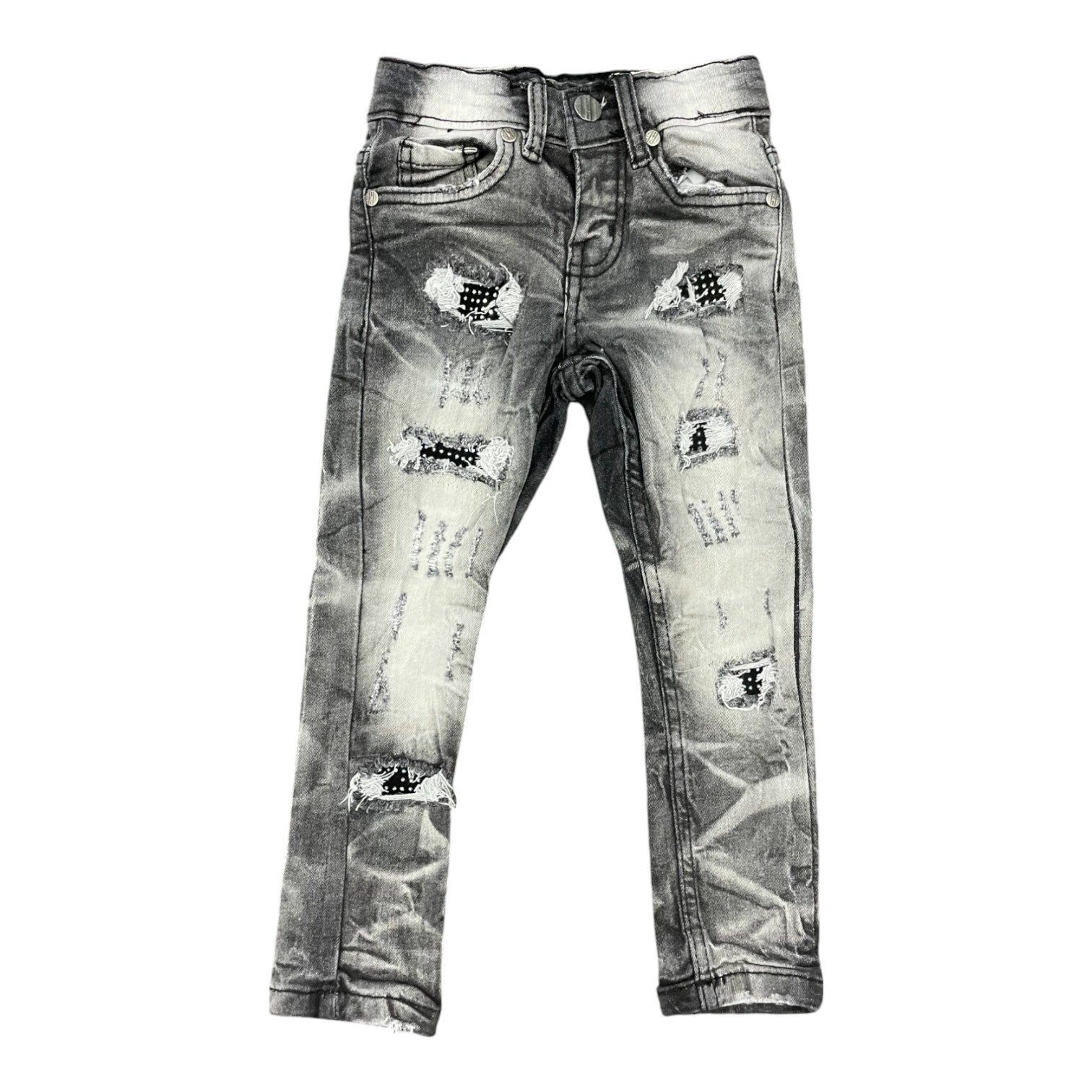 FWD: BOYS Crystal Cross Denim Pants 330271